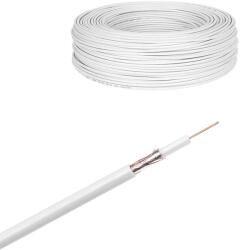 Cabletech Koax kábel RG-59 réz fehér 200m/tekercs (KAB0026F)
