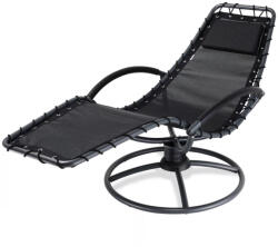 Debau Relax napozóágy hintafunkcióval ergonomikus kerti fekvőszék, antracit kültéri pihenőszék