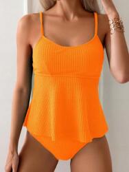 Shein Narancssárga Neon Fürdőruha Kétrészes Textúra Shein L