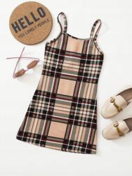 Shein Mintás Klasszikus Egyenes Ruha Vállpántos Kockás Shein 130