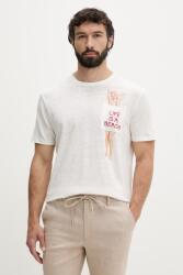 MC2 Saint Barth t-shirt férfi vászon - bézs L