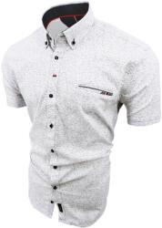  Férfi Ing Fehér Mintás Rövid Ujjú Sdn 2405 Méret: XXL 2XL 45/46 (KRÓTKI RĘKAW BIAŁY)