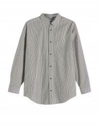 Reserved Szürke Klasszikus Csíkos Pamut Hosszú Ujjú Ing Oversize M