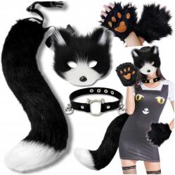  Furry Szett Macska Farkas Róka Maszk Farok Mancsok Ajándék Gyereknap (S6DHY)