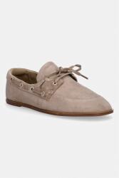 Calvin Klein női velúr mokaszin ESS BOATSHOE SUEDE - bézs Női 41
