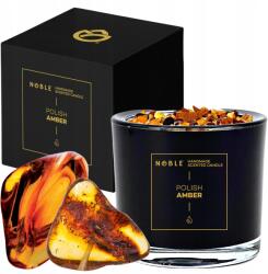 Noble Szója illatgyertya nagy fekete fényes borostyánnal Polish Amber Noble (Polish Amber)