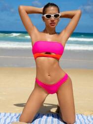 Shein Rózsaszín Fürdőruha Kétrészes Bikini Megkötős Kivágás Shein L