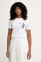 MM by Max Mara T-shirt női pamut LICENZA - fehér M