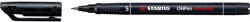 STABILO Marker alkoholos, 0, 4 mm, Stabilo "OHPen S", fekete (07.0059901) - tintasziget