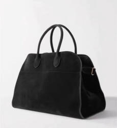 Dollcini Velúrhatású PU Női Kézitáska - Nagy Méretű Shopper Táska, Több Színben - Fekete (547612)
