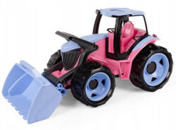 LENA Lena: Tractor uriaș cu încărcător frontal, de culoare roz, 62 cm (02050)