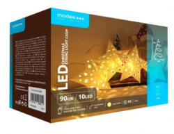 Modee Led fényfüzér , beltéri , meleg fehér , elemes , karácsonyi csillag, 10 LED , IP20 , Modee (ML-C3029)