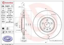 BREMBO Disc frana BREMBO 09. Y421.11 (09.Y421.11)