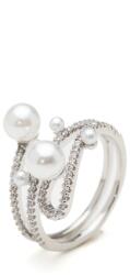 ElectraStore Inel Placat Cu Aur Alb Cu Perle si Cristale Zirconia Wendy (C4802)