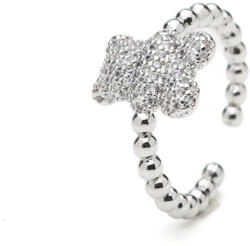 ElectraStore Inel Reglabil Argintiu Beaded Teddy Bear (C4826)
