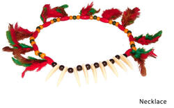 Fashion Colier Indian Spiritul Vanatorului cu Pene si Colti - Cod 50272 (50272)