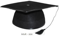 Hobbyplanet Toca absolvire adulti neagra din poliester, accesoriu festiv pentru ceremonii (FF59176)