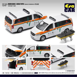 ERA CAR Macheta auto Mercedes Vito 2020 ambulanta Taiwan, 1: 64 cu targa ERA CAR (2415-taiwan)