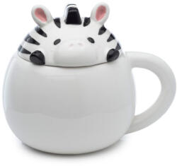 Adoramals Cana portelan cu Capac Animal Adoramals Zebra (LMUG03)