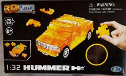 HAPPY WELL Puzzle 3D Macheta auto Hummer H2 scara 1: 32 galben 1: 32, Happy Well (2426)