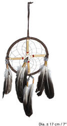 Fashion Dreamcatcher (Prinzator de Vise) 17 cm cu pene , decor boho protector, cod 50451 (ff50451)