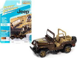 Johnny Lightning Macheta Jeep CJ-5 maro inchis cu grafica Golden Eagle, 1: 64 Johnny Lightning (JLSP150A)