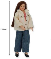 DOLLHOUSE Papusa din portelan tanara cu par lung - miniatura casute de papusi (CC2631) Papusa