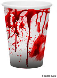 eHobby Pahare carton 250 ml - Sete de sange - Haloween - set 8 bucati (FF74774)