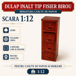 Hobbyplanet Dulap inalt tip fisier birou - miniatura pentru casute de papusi (CC27567)