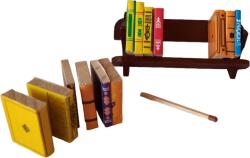 Hobbyplanet Etajera din lemn cu 13 carti asortate - miniatura casute de papusi (CC71430)