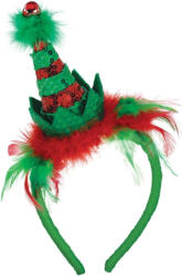 Amscan Bentita de par din material textil multicolor Amscan, cu model de elf la moda Accesoriu de Craciun (AM398817)