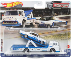 Hot Wheels Set masinute Hot Wheels Car Culture - Team transport, Ford C-800 cu masinuta Ford Galaxie 65, 1: 64 (2649)