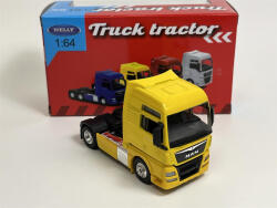 Welly Macheta Cap Tractor MAN TGX XXL 2 axe galben, scara 1: 64, Welly (68010SFGWG)