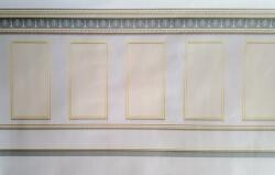 Hobbyplanet Tapet clasic bleu cu panouri decorative 42 x 59, 4 cm, miniatura pentru casute de papusi (5240)