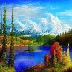 NORIMPEX - Puzzle Tablou Diamant: Lac de munte 30x40cm - 1 - 39 piese
