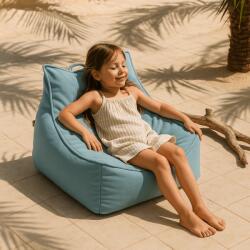 MeowBaby® Puf premium copii meowbaby outzy sako bag cloudberry sky blue , fotoliu bean bag indoor outdoor pentru relaxare si joaca