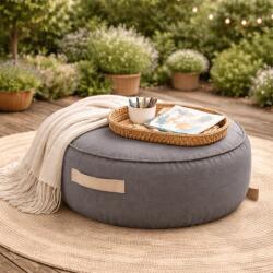 MeowBaby® Puf rotund premium copii meowbaby outzy drift dlay taupe , bean bag indoor outdoor pentru relaxare si joaca