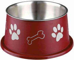 TRIXIE Castron Inox Cu Invelis De Plastic, Pentru Caini Cu Urechi Lungi, 0.9 l 19 cm, Diferite Culori, 25247