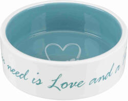 TRIXIE Castron Ceramic, Pet s Home, 0.3 l 12 cm, Crem Albastru Petrol, 25050
