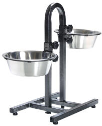 TRIXIE Stativ Reglabil Cu 2 Castroane Inox, 2x2.8 l 24 cm, 2497