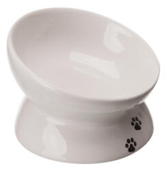 TRIXIE Castron Ceramic, Ridicat, Forma Ergonomica, 0.15 l 13 cm, Alb, 24798