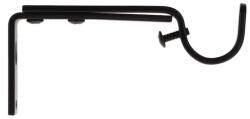 Set Consolă Galerie Simplă Deschisă Ext Fi20/11-15 Cm - Negru Mat Compoziție Fier Forjat (7215955)