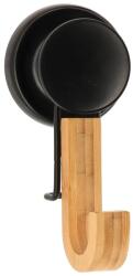  Cârlig Cu Ventuză Bamboo - Negru | Cuiere Baie (91153237)