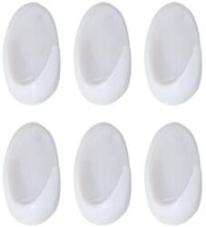  Cârlig X6 Pvc Oval - Alb | Cuiere Baie (9040100)