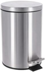  Coș Gunoi Cu Capac Otel Inox 3L Rotund - Crom | Coșuri De Gunoi Baie (6552102) Cos de gunoi