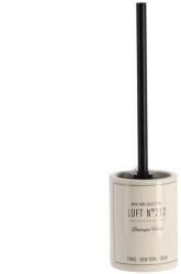  Perie Toaletă Ceramica Maner Otel Inox Model Grafic - Alb Compoziție Inox (6677716)