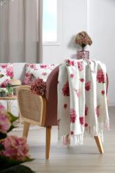 MoftX Patura Printemps 125×150cm, Culoare Roz/Alb, 55% Bumbac, 45% Poliester (P2D770001) Patura