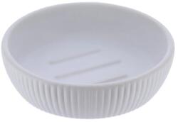  Săpuniera Ceramică Rotundă Striatii - Alba (64167100)