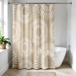  Perdea Duș 180X200 Cm Design Spirale - Crem (1200785) Perdea de dus