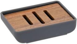 Săpuniera Plastic / Bambus Dreptunghi - Gri (64206180)